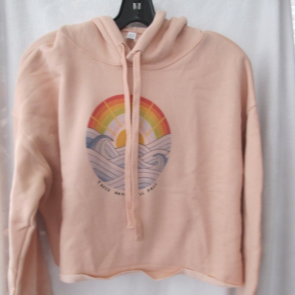 New - These Waves Will Pass Crop Hoodie - M